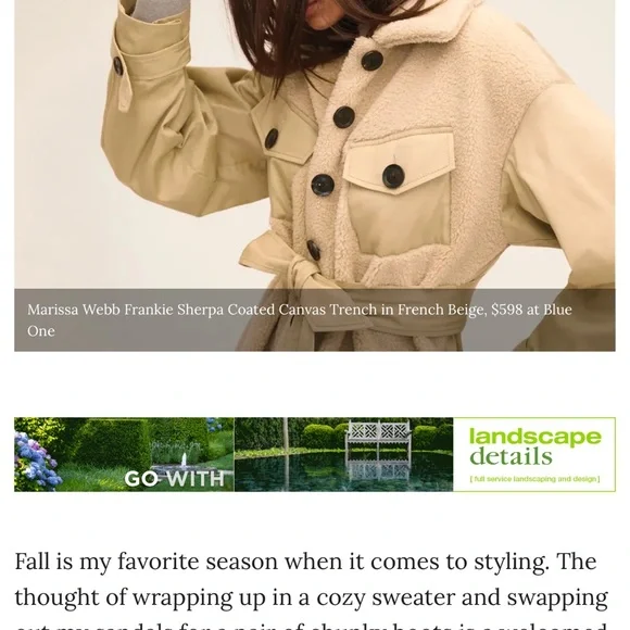 Marissa Webb FRANKIE SHERPA COATED CANVAS TRENCH